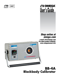 Thumbnail of document Manual - BB-4A 100°C to 982°C Temperature Blackbody Calibrator